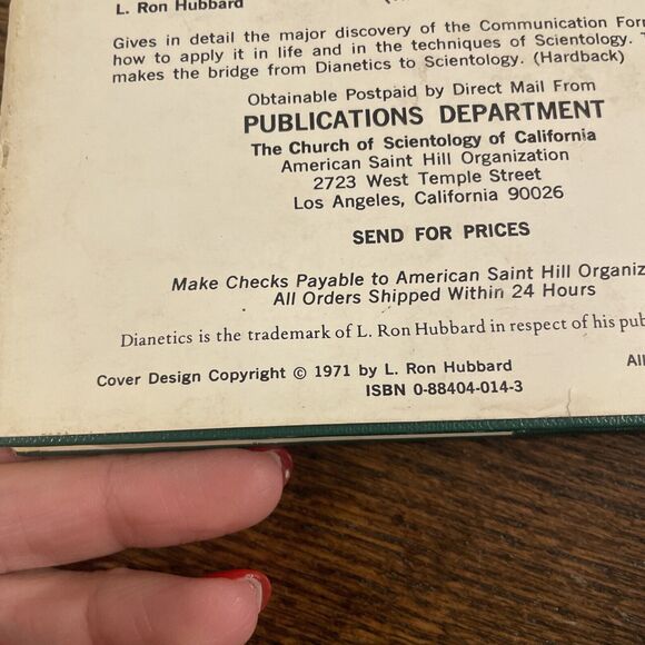 SELF ANALYSIS By L Ron Hubbard HC Dust Jacket (1975) VTG Scientolology yellow - Picture 9 of 15